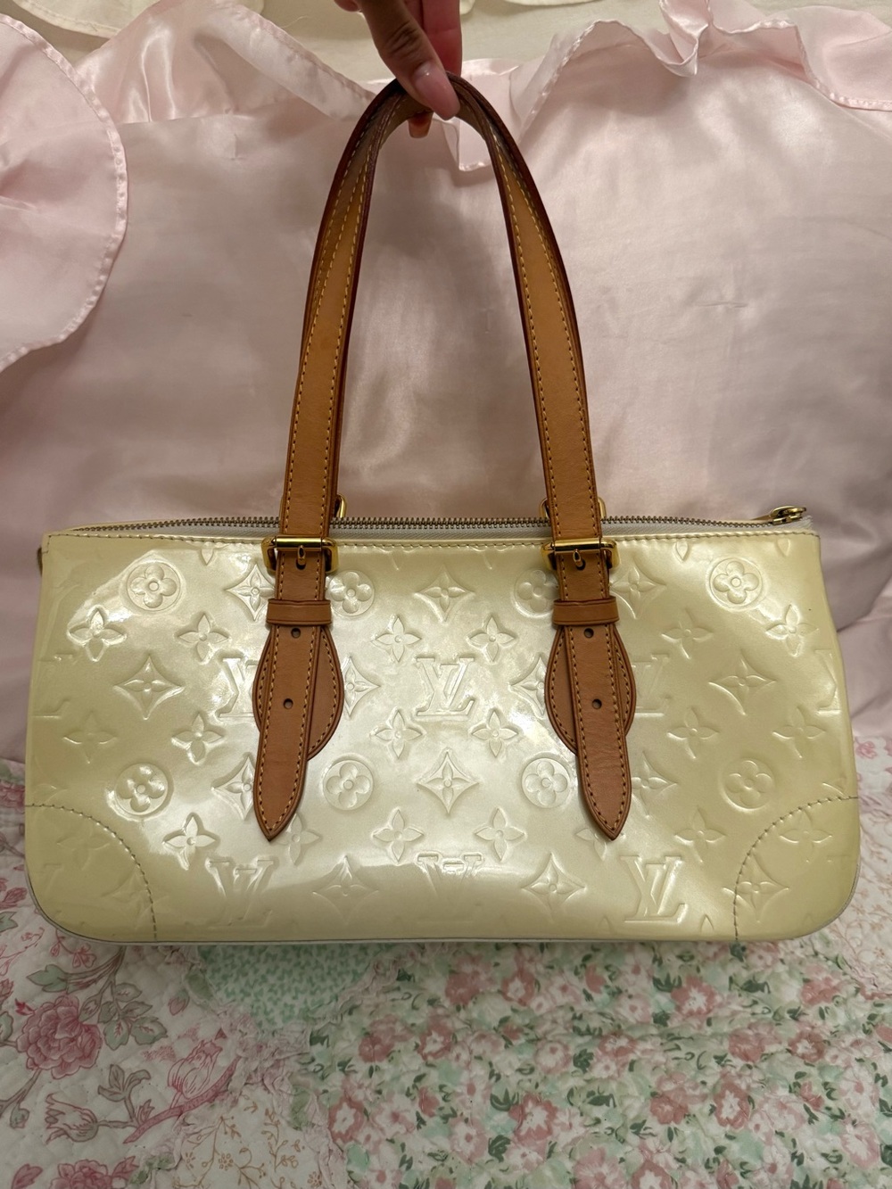 Louis Vuitton Rosewood PM Baby Yellow Vernis Leather - Picture 9 of 10